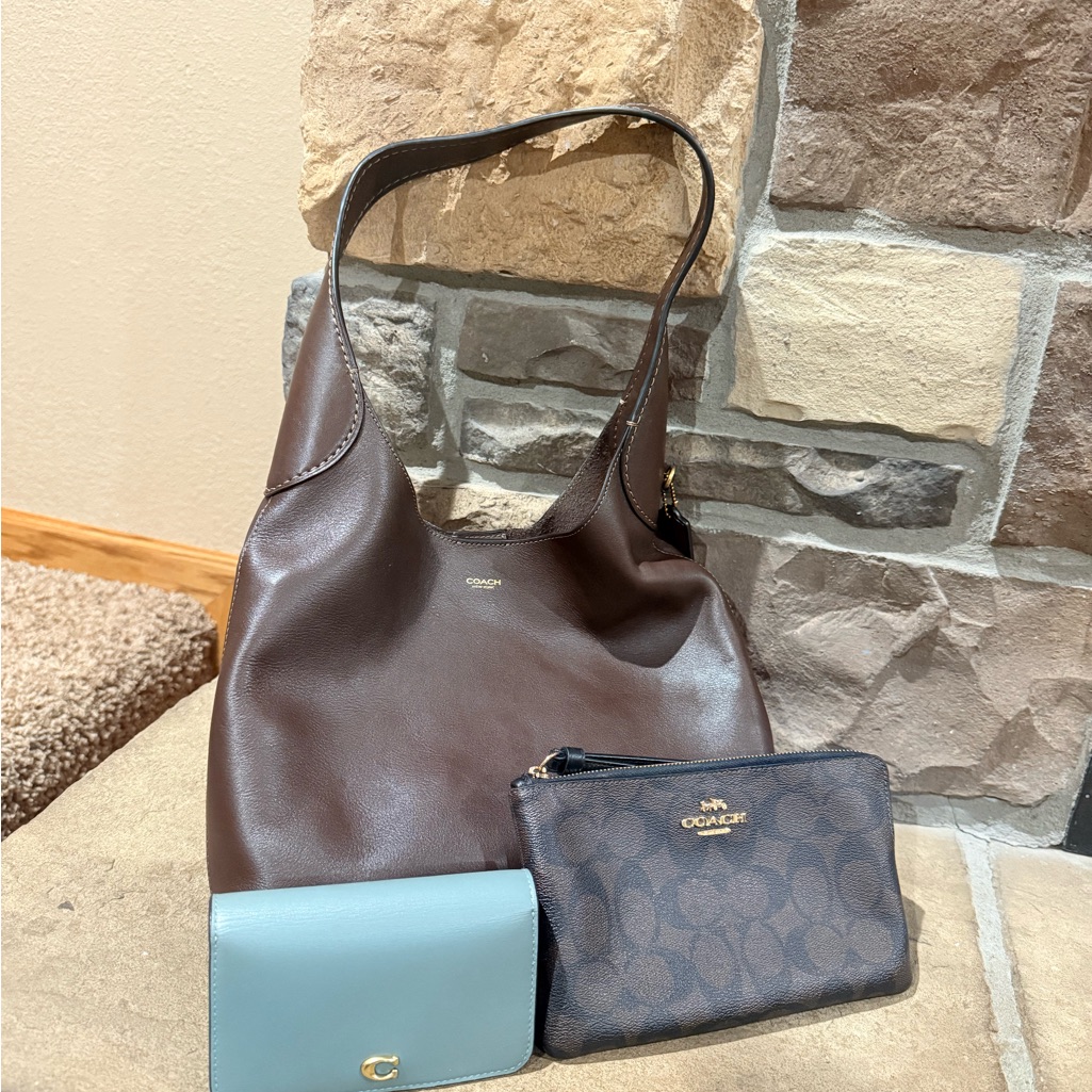 Coach Brooklyn 28 With Wallet And Clutch